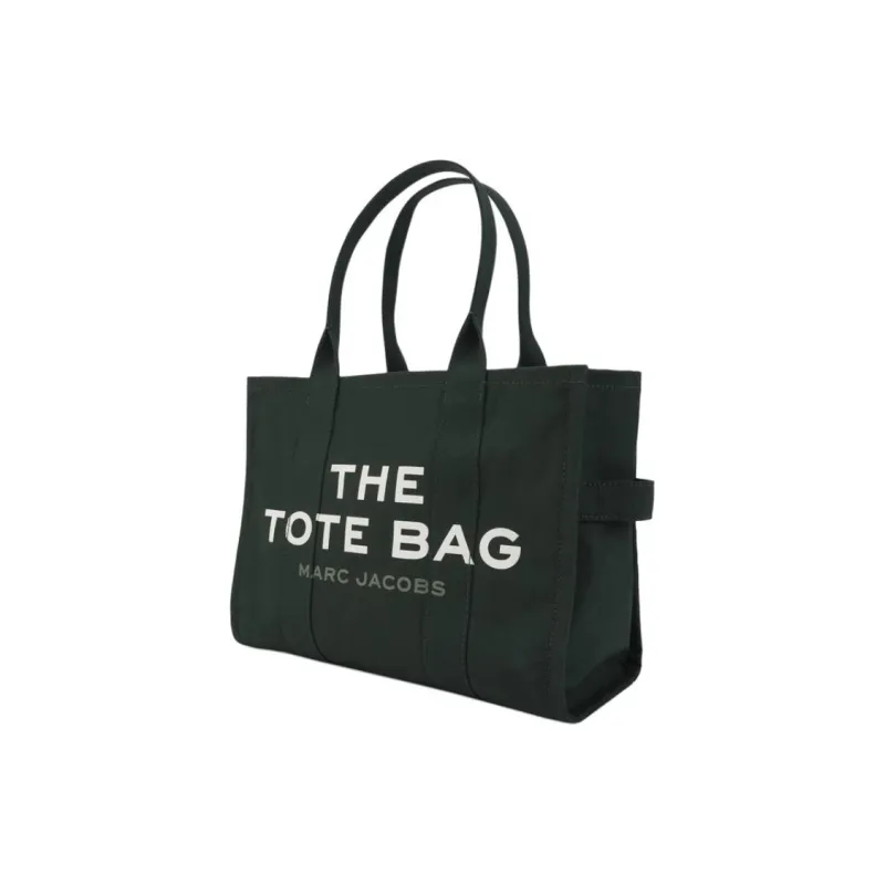 MARC JACOBS Cotton Tote Bag Shopping Bag Handbag Large Size Women's Dark Green-1