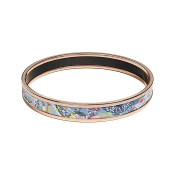 HERMES Enamel, Rose Gold Tone Plated Bangles Women's