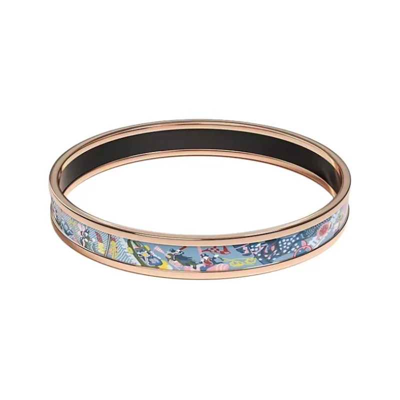 HERMES Enamel, Rose Gold Tone Plated Bangles Women's-0