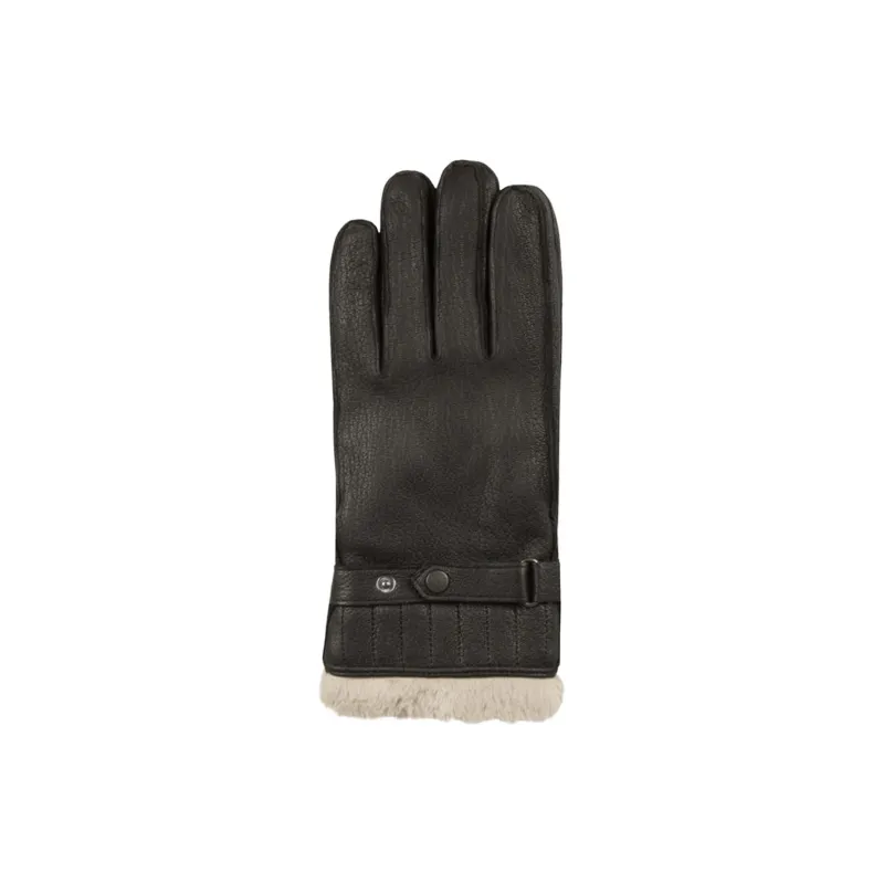 BARBOUR Leather Gloves Unisex Black-1