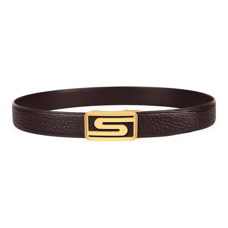 CATELLES Wild Cow Leather Textured Top Grain Cow Leather Leather Belts Men's Width  3.5cm-10