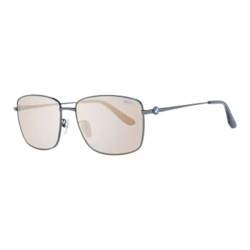 BMW Metal Rectangular Sunglasses Men's Bronze