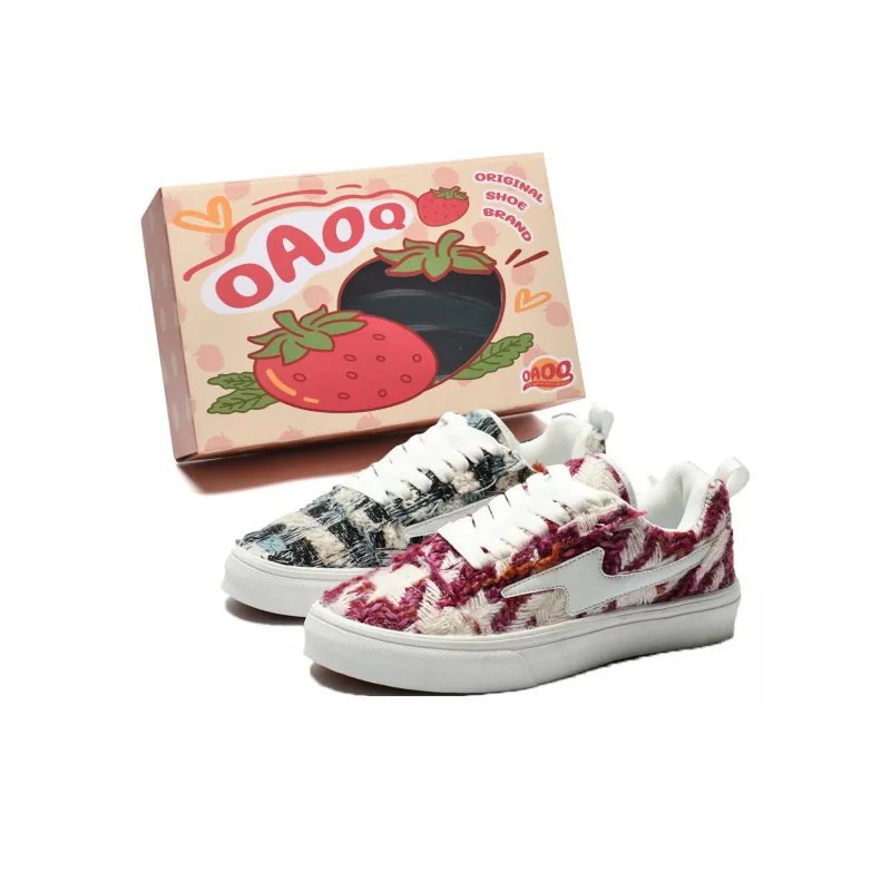 OAOQ Height-Enhancing Wear-Resistant Lightweight Breathable Low-Top Skateboard Shoes Unisex-4