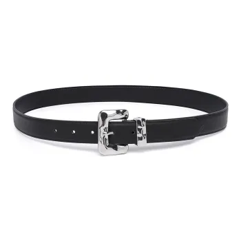 FORTEI Top Grain Cow Leather Belts Unisex Black 3.0cm Gift Box Set