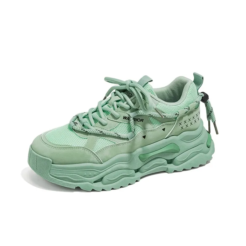 Warrior Low Top Chunky Sneakers Men's Green-1
