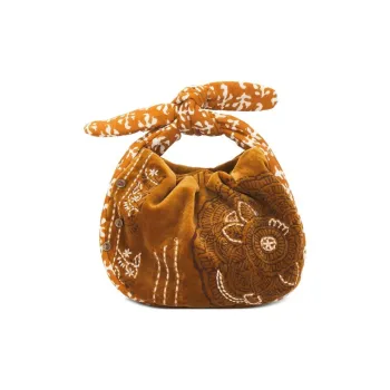 FREE PEOPLE Velour One Shoulder Handbags Small Size Women's Orange