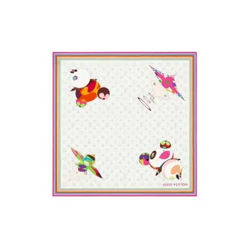 LOUIS VUITTON X Takashi Murakami Monogram Superflat Characters Square 70