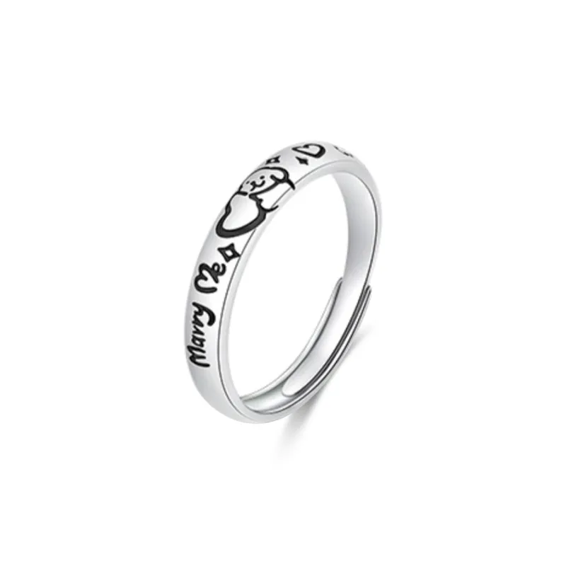 Bailijin S999 Fine Silver Rings Unisex-5