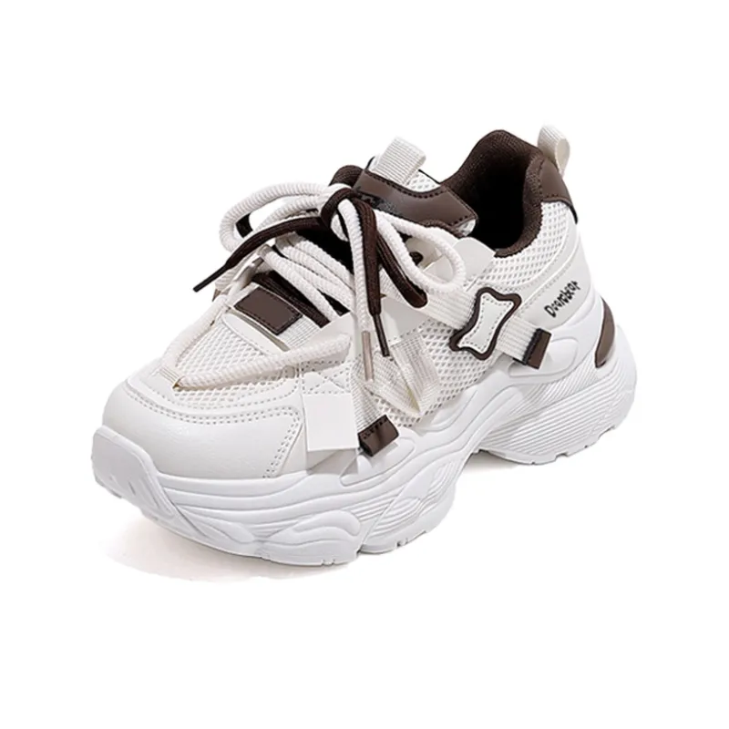 Budding Bear Anti-Slip Wear-Resistant Breathable Lightweight Height Increasing Low-Top Chunky Sneakers Women's Box-7
