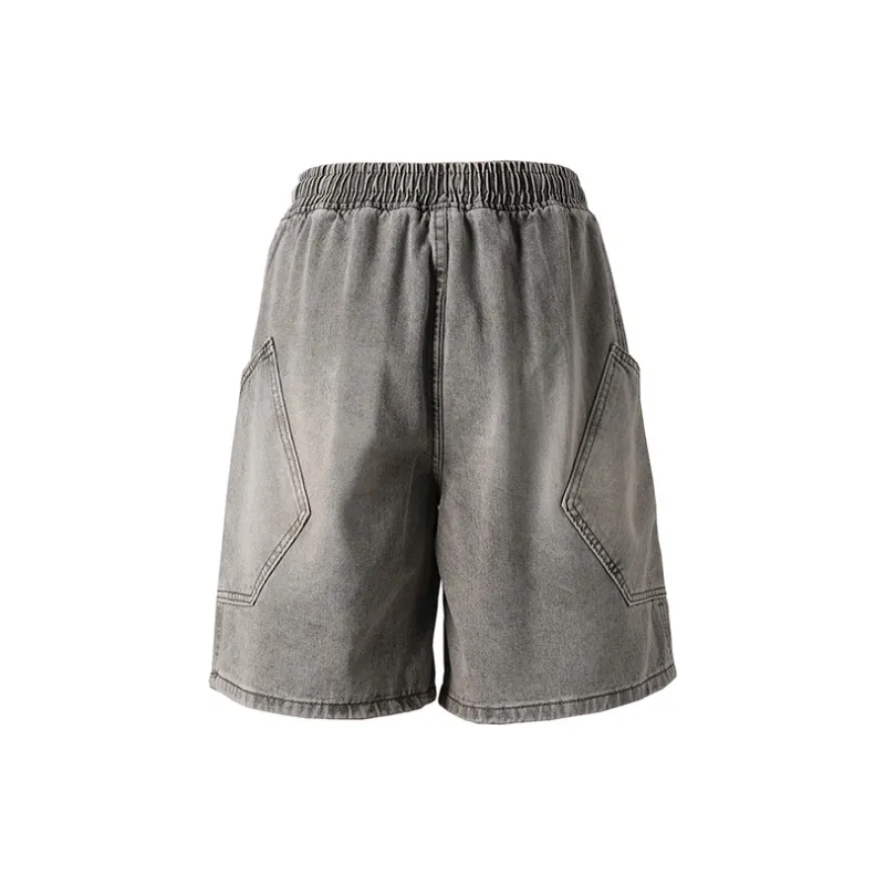 VXOXV Denim Shorts Unisex Concrete Gray-2