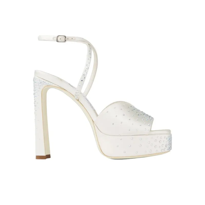 Jimmy Choo Karli One Strap Sandals 12.5cm Women's Ivory White-1