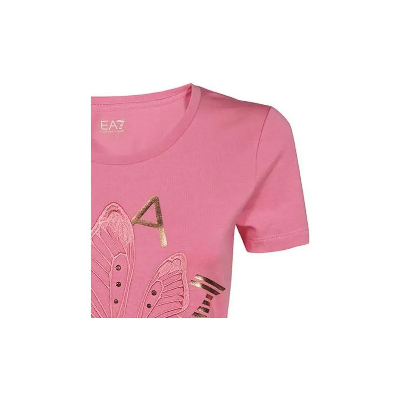 EMPORIO ARMANI EA7 T Shirts Women's Pink-3