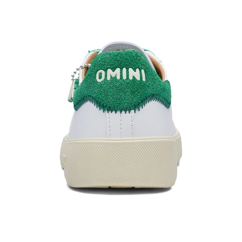 Kappa Back to Back Anti Slip Wear Resistant Low Top Skateboard Shoes Women's Classic White Grass Green-4