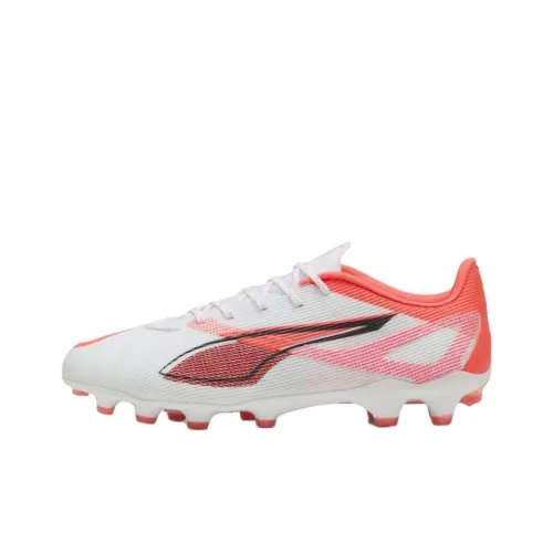 PUMA Ultra 5 Pro Anti Slip Wear Resistant Soccer Shoes Unisex White Orange