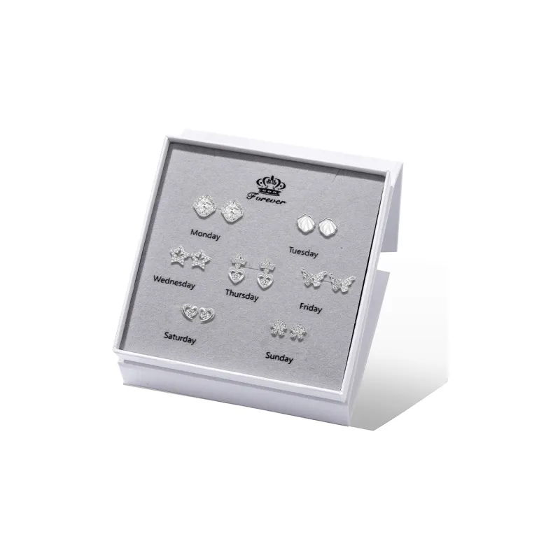 OWNCOOL S925 Sterling Silver Stud Earrings, Gift Box Set Women's-6