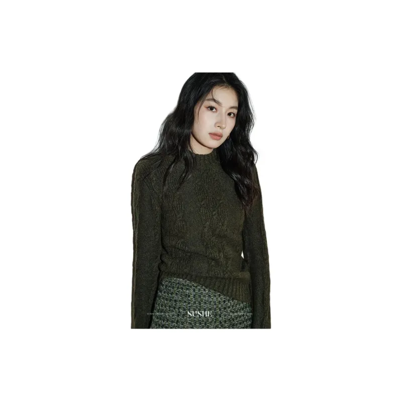 SHUXI Sweater Women's Salty Olive-1