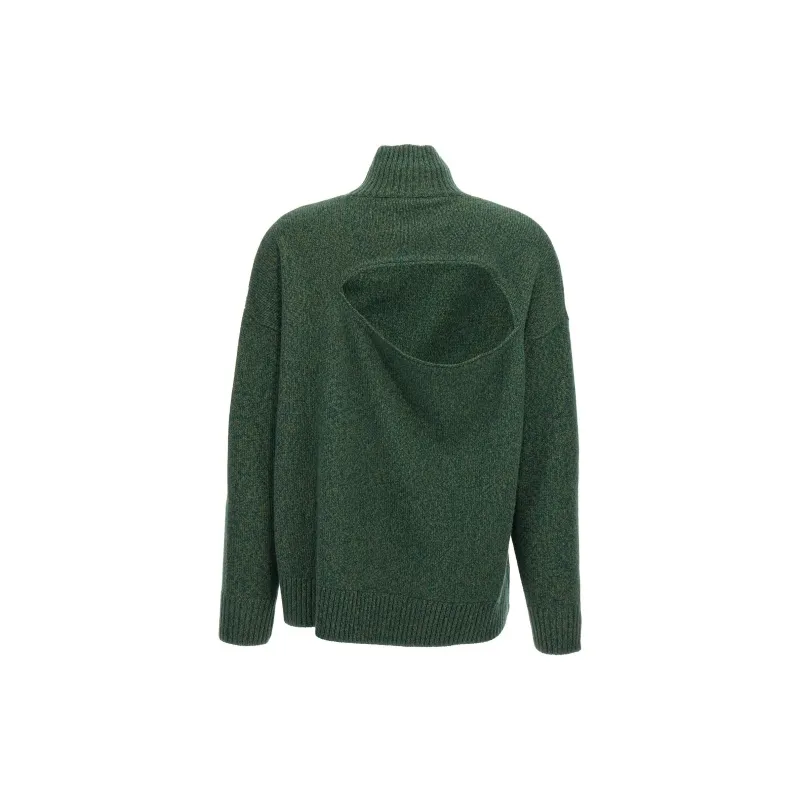 Victoria Beckham High Neck Cut Out Knitted Jumper-1