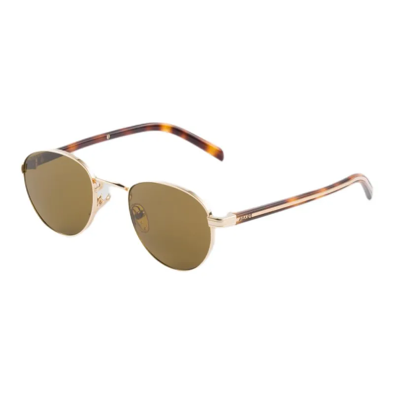 PRADA Metal Round Sunglasses Unisex Gold-0