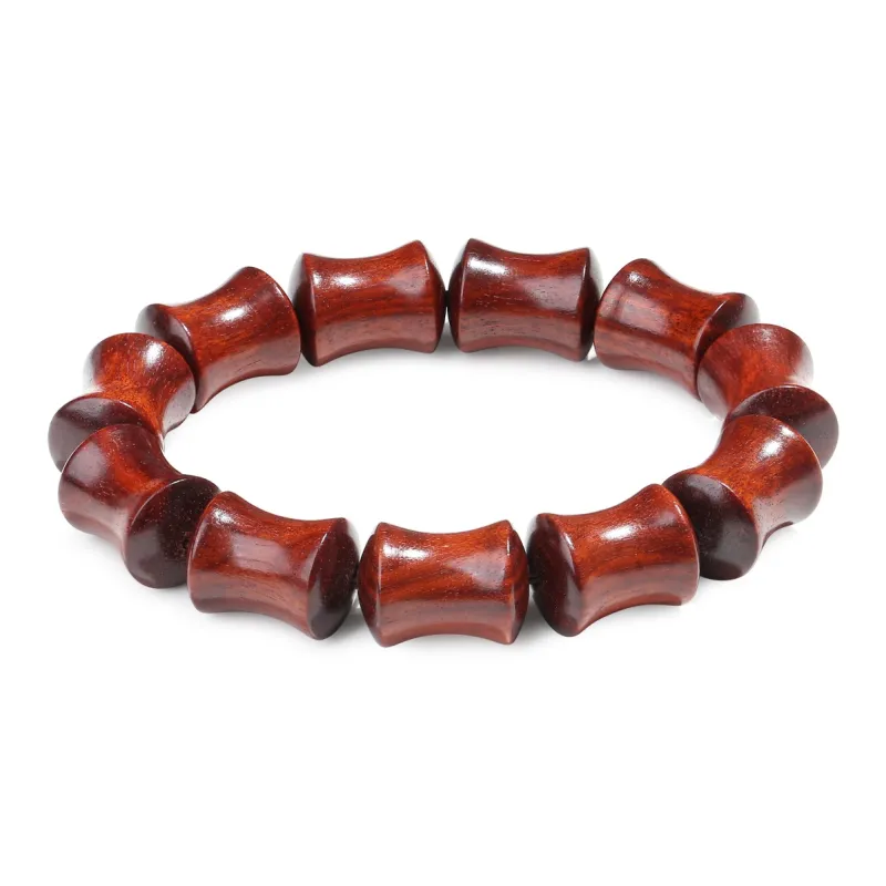 PUTUOSHANWENCHUANG Bloodwood Bracelets Unisex-0