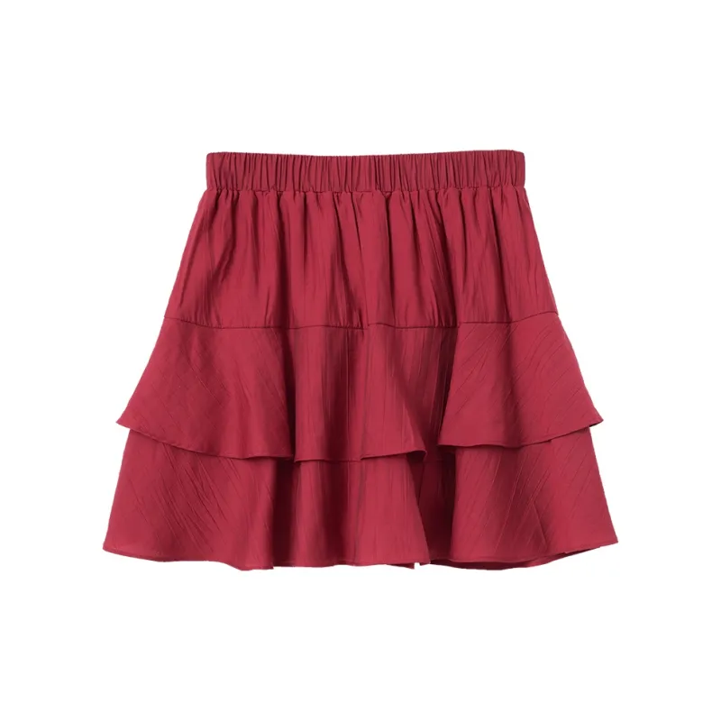 WESTLINK Casual Short Skirts Women's Red-1
