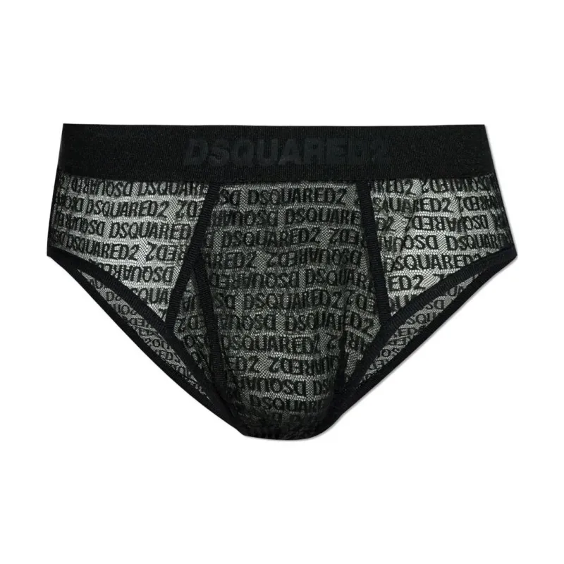 DSQUARED 2 Allover Logo Lace Briefs-0