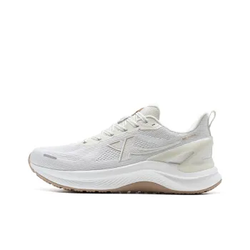 XTEP Stride ET Rebound Wear Resistant Slip Resistant Low Top Training Running Shoes Men's Sail White/Classic White