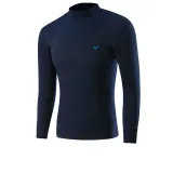 Mock Neck Unlined Clothing (Navy Blue) 100% cotton Antibacterial/Windproof Neck Protection