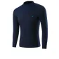 Mock Neck Unlined Clothing (Navy Blue) 100% cotton Antibacterial/Windproof and Neck Protection