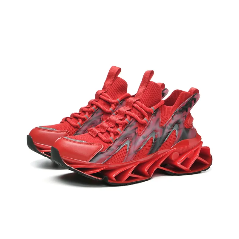 DAFK Slip Resistant Support Height Increasing Mid Top Casual Running Shoes Men's-7