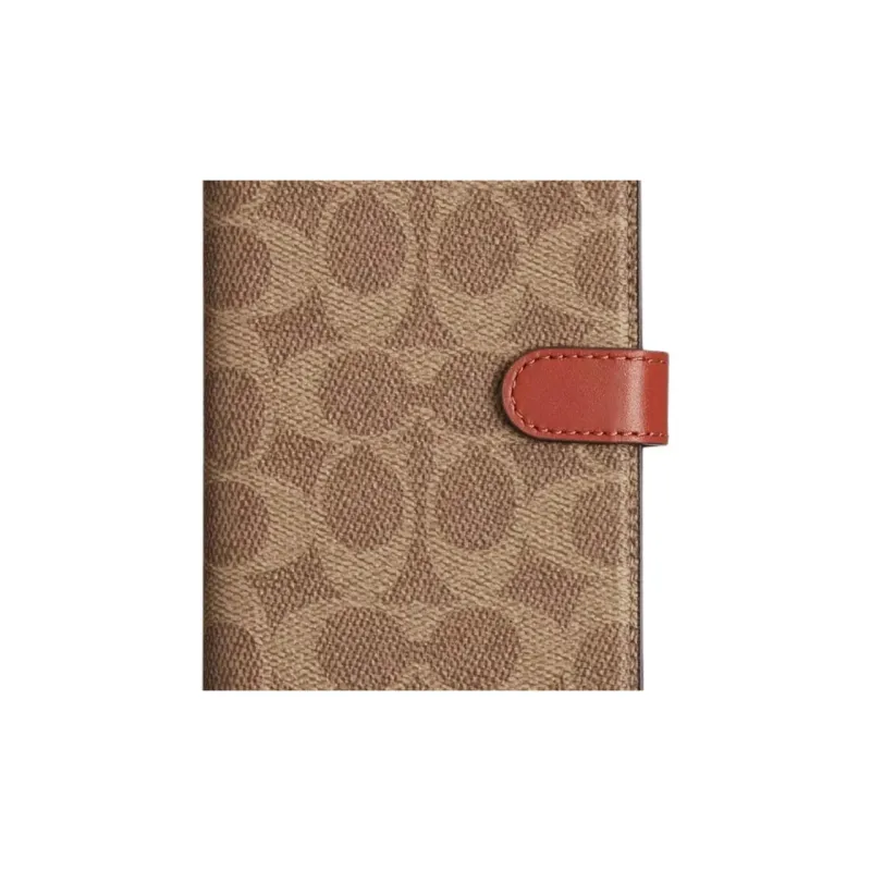 COACH Folio Coated Canvas Phone 15 Pro Max Protective Case And Merch Cell Phone Pouch Mini Women's Light Umber-2