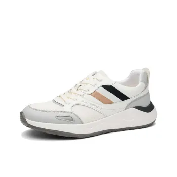 SAINT ANGELO Low Top Casual Shoes Men's White Gray
