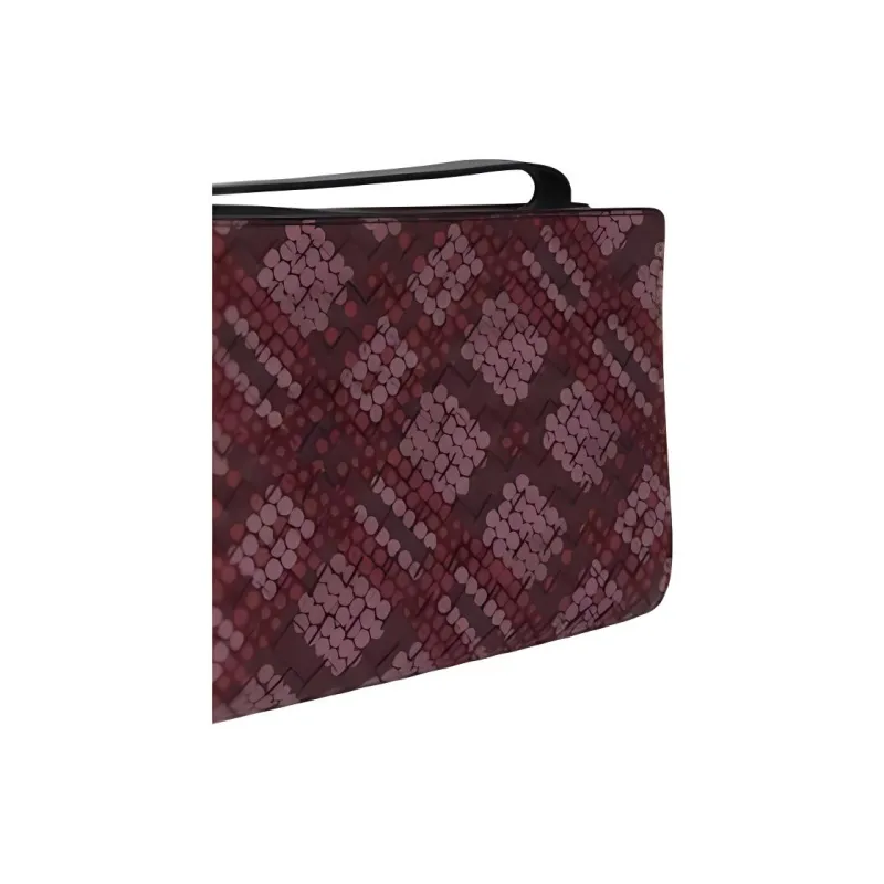 Bottega Veneta Cow Leather Clutch Women's Dark Red-4