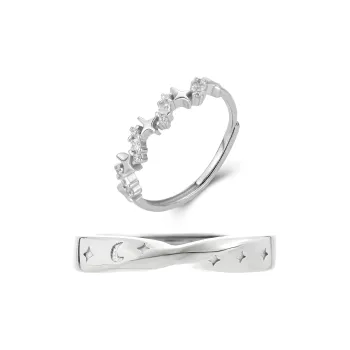 CLARKIA FLOWER Sterling Silver Rings Unisex
