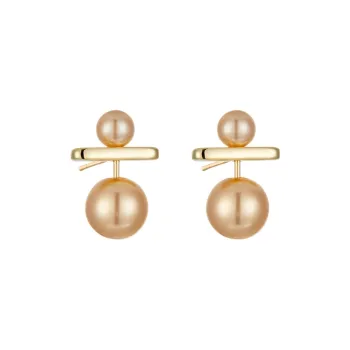 WEST ISLAND Copper Stud Earrings Women's