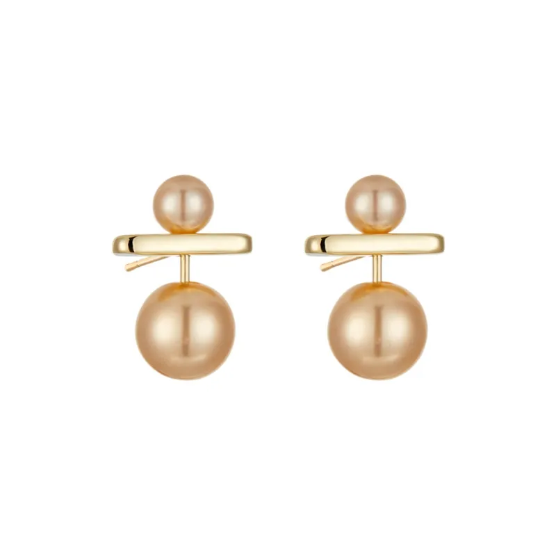 WEST ISLAND Copper Stud Earrings Women's-0