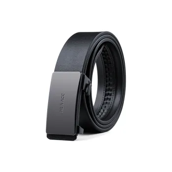 HLA Split Cow Leather Belts Men's Width 3.4cm