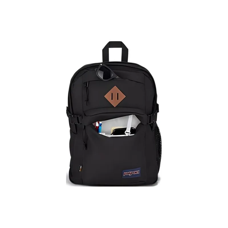 JanSport Suede Laptop Backpack Unisex Black-1