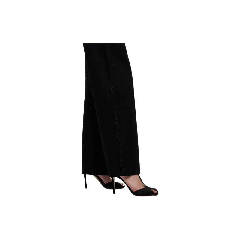EMPORIO ARMANI Interlock Jersey Trousers With Bands And Micro Studs-4