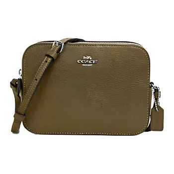 COACH Camera Pebbled Leather Camera Bag Shoulder Bag Crossbody Bag Mini Women's Olive Green