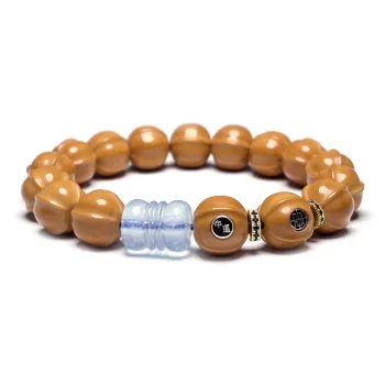 MOUNTAINS AND MANS Monkey Head Walnut New Chinese Style Wealth Rolling Good Luck Beaded Bracelet Men's