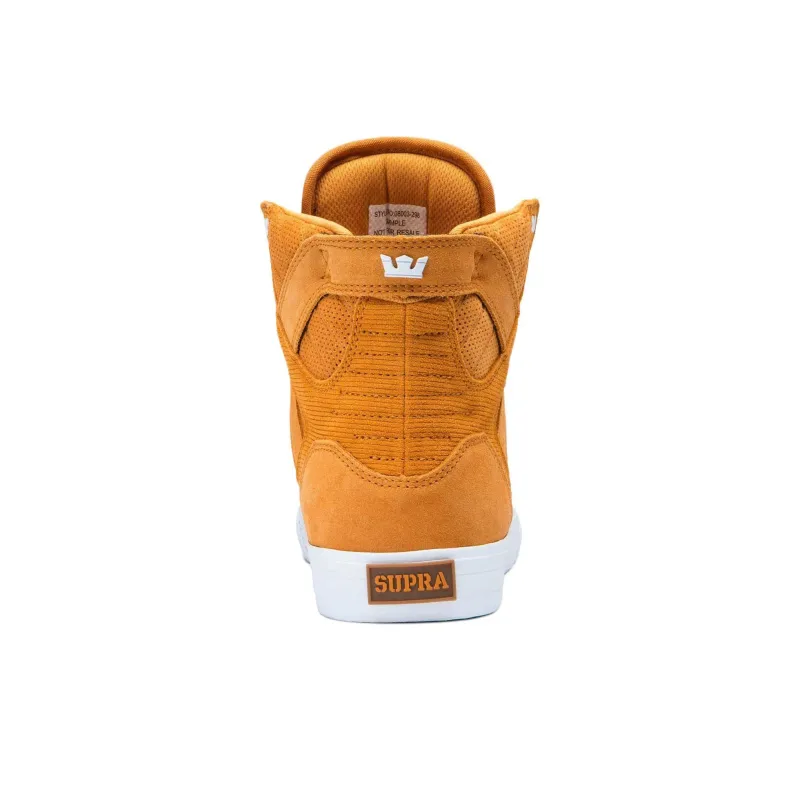SUPRA Anti-Slip Wear-Resistant High-Top Skateboard Shoes Men's Brown-2