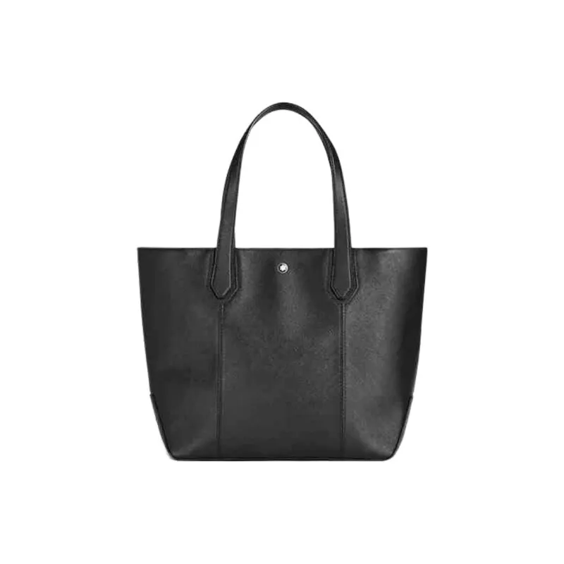 MONTBLANC Cow Leather Tote Bag, Shopping Bag, Handbag Women's Black-0