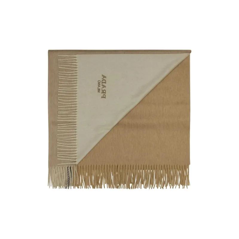 PRADA Two Toned Fringed Blanket-1