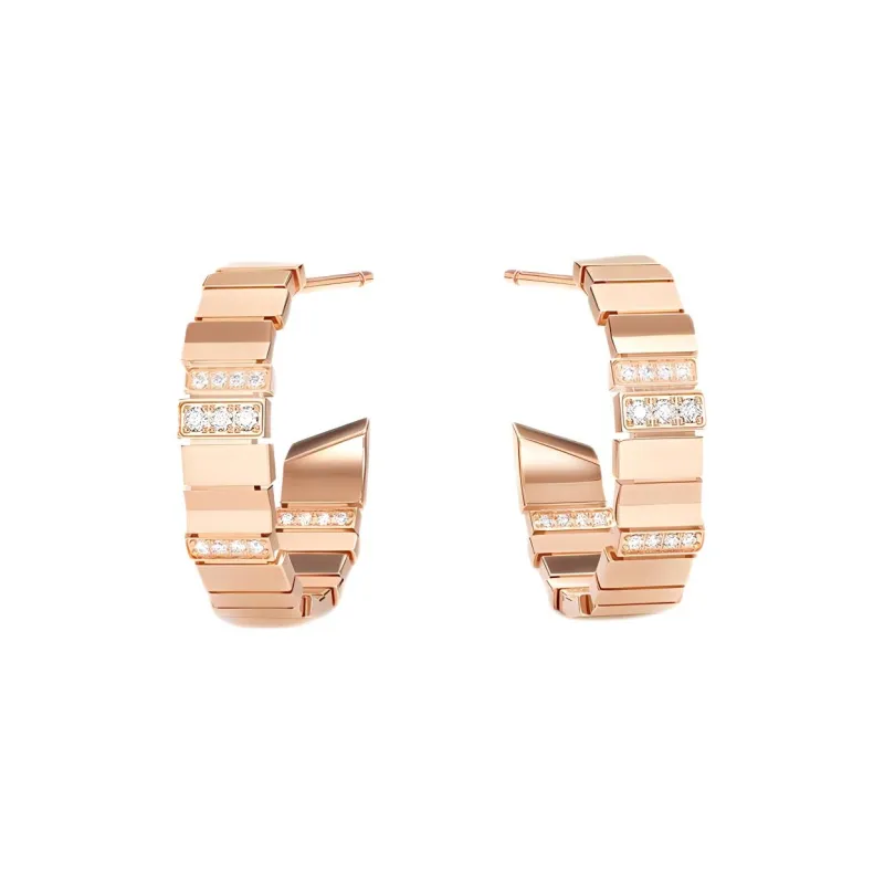 DIOR 18K Gold Earrings Unisex Rose-0