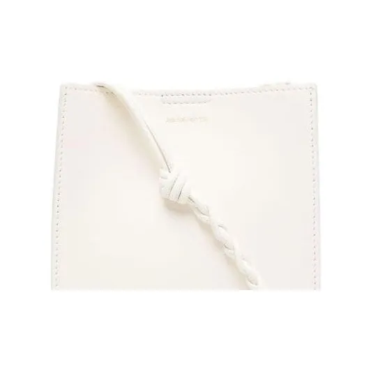 JIL SANDER Calfskin Crossbody Bag, Shoulder Bag Trumpets Women's White-2
