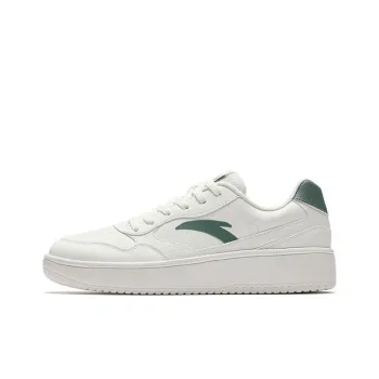 Anta Lightweight Height Increasing Wear-Resistant Lightweight Slip-Resistant Low-Top Skateboard Shoes Men's White Green