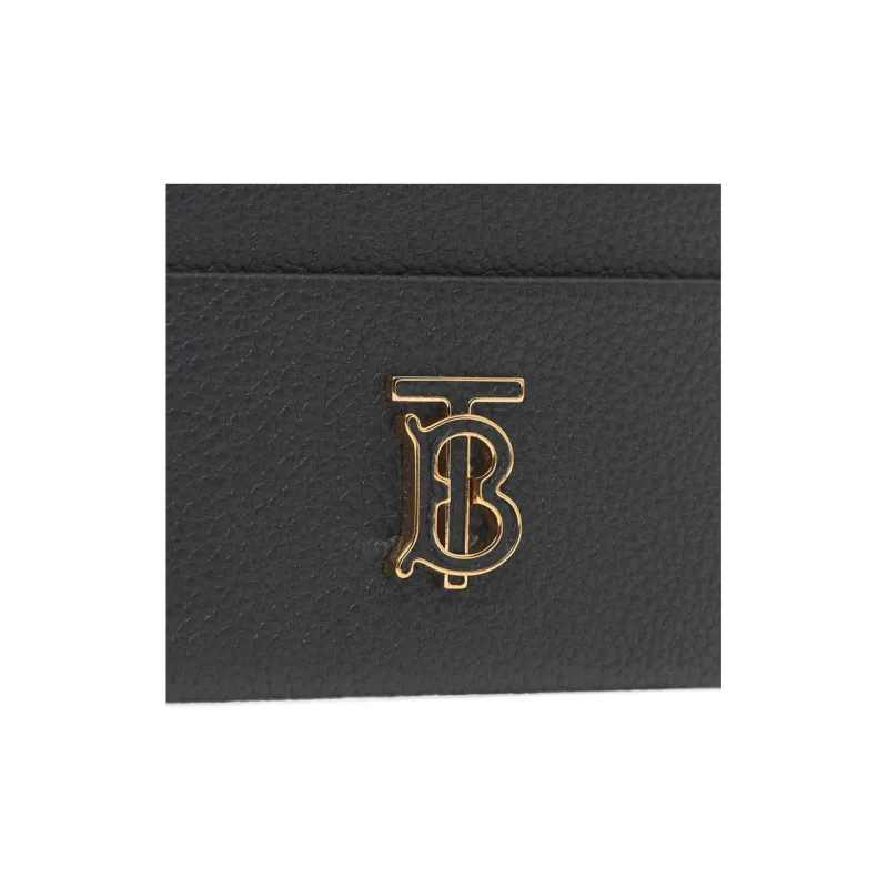Burberry Grain Calfskin Card Holder Women's Black-4