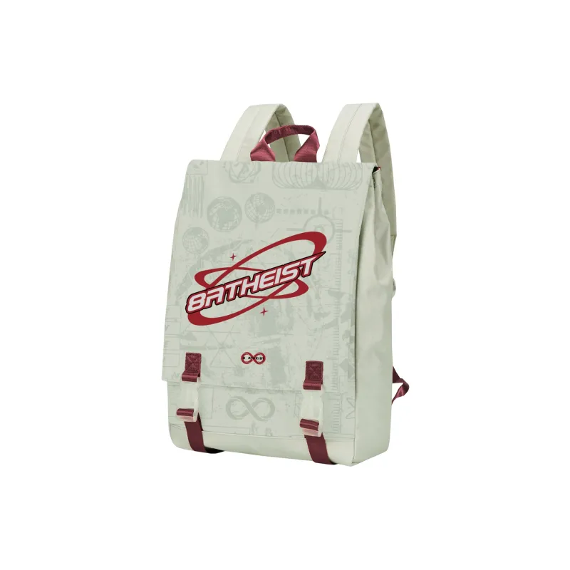 HINY Polyester Student Backpack Regular Unisex Light Gray-5