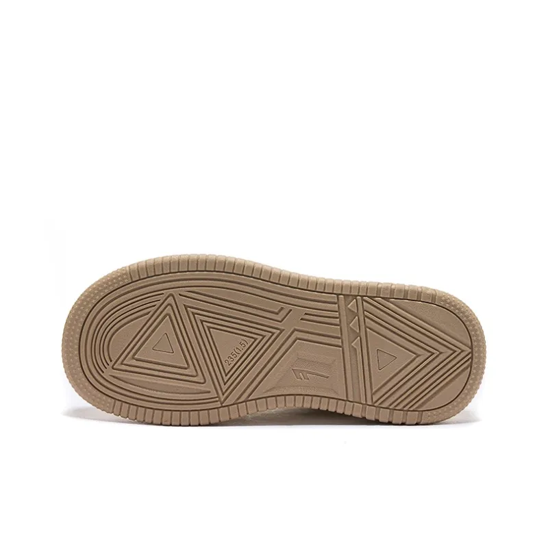 Warrior Small White Shoes Wear-Resistant Slip-Resistant Low-Top Skateboard Shoes Women's Beige-4
