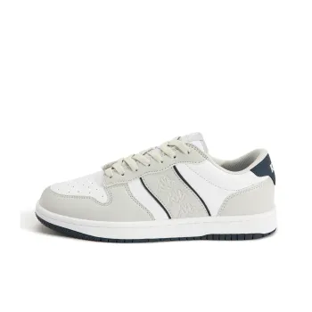 Kappa Good Luck Slip Resistant, Abrasion Resistant, Breathable, Height Increasing Low Top Skateboard Shoes Unisex Gray